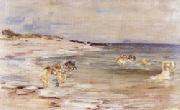 William mctaggart Bathing Girls,White Bay Cantire(Scotland) oil painting reproduction